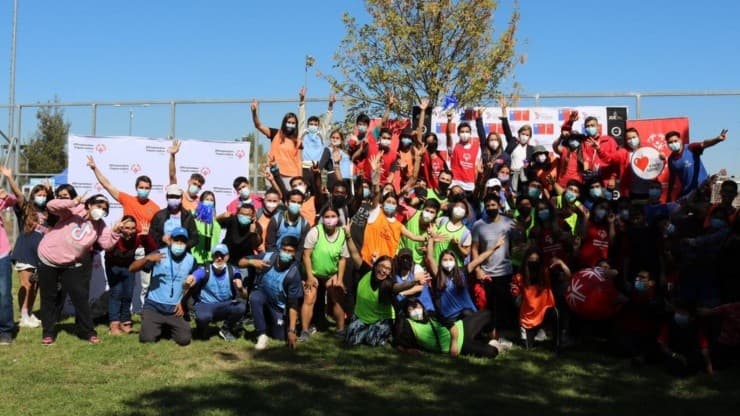 30 alumnos de la carrera de Educación Física de la Universidad del Bio-Bio en el Parque Quilamapo